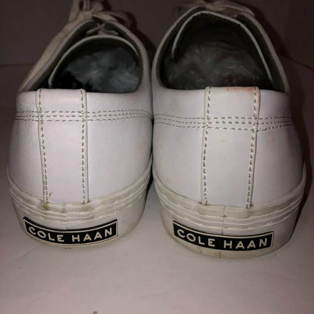 Cole Haan Mens Size 10 M White Grand OS Lace Up Low Top Casual Shoes Sneakers